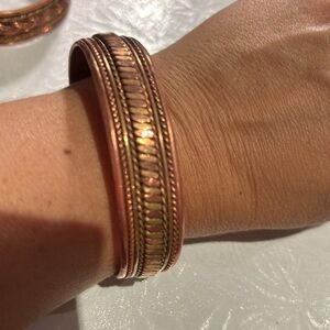 Pure copper bracelet adjustable with gorgeous pattern